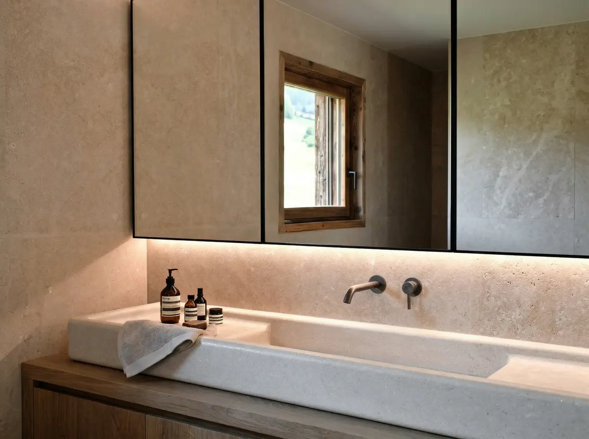Lithos_Grolla_Beige_limestone_Italy_Sandblasted_Brushed_RC_Interior_Cladding
