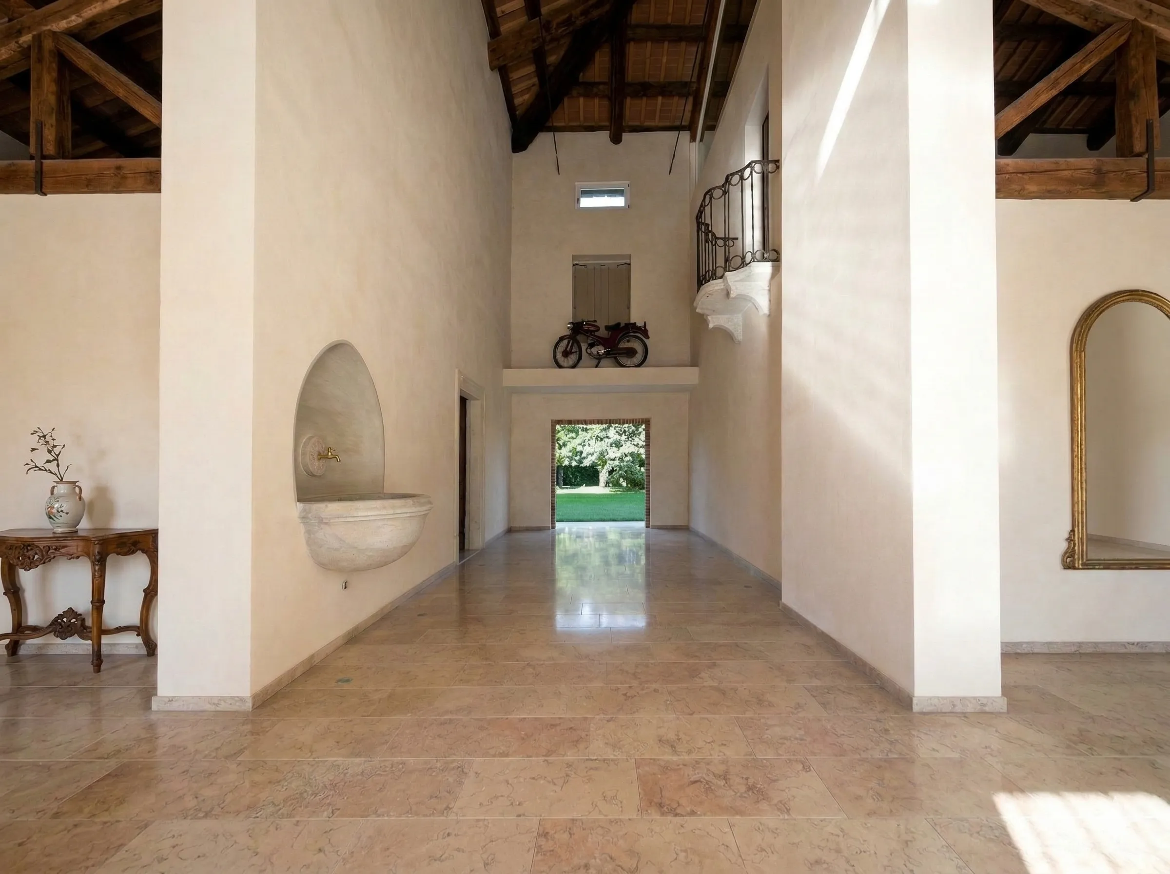 Lithos_Grolla_Rosato_limestone_Italy_Brushed_Interior_Floors
