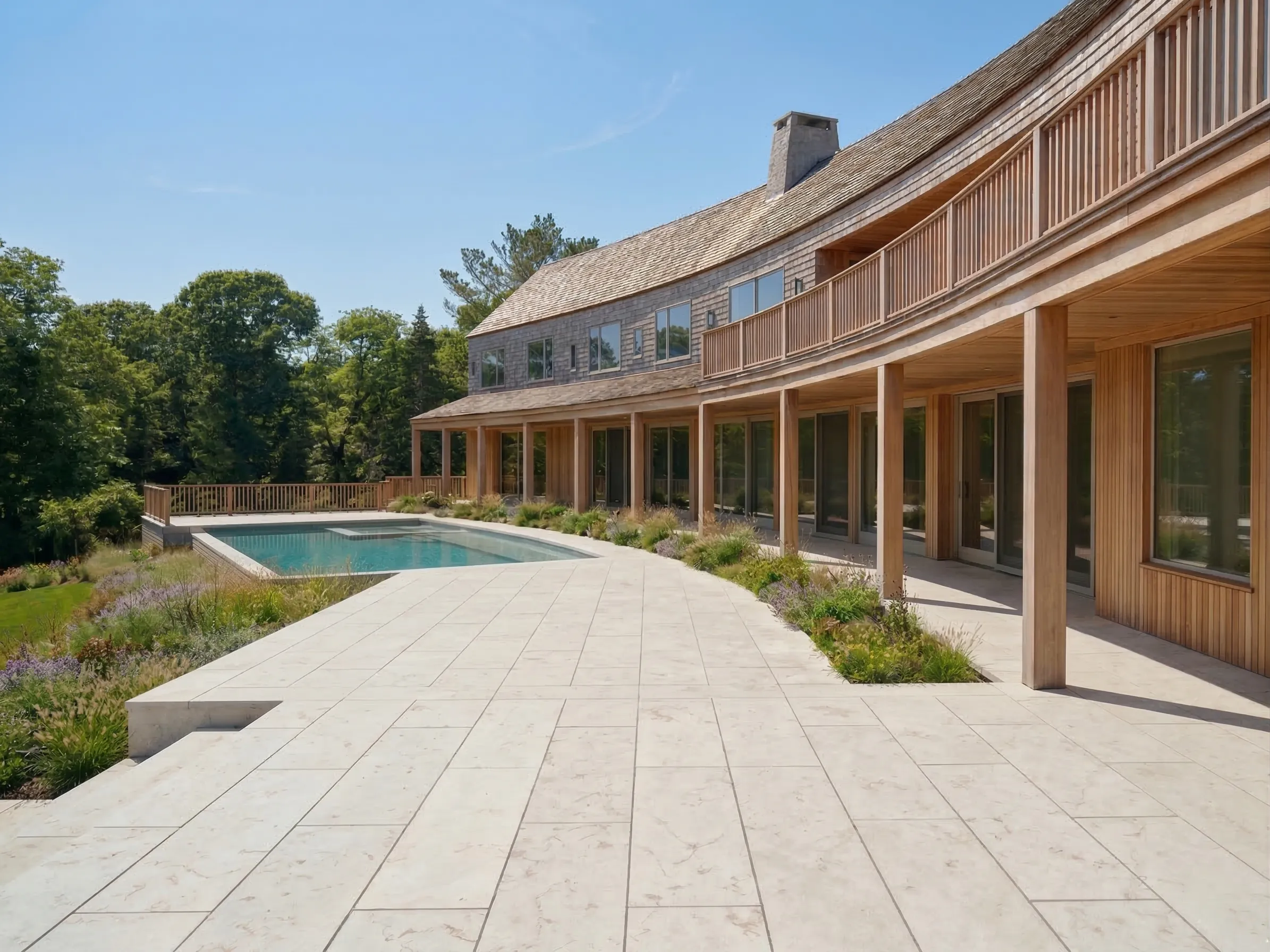Lithos_Grolla_Beige_limestone_Italy_Sandblasted_Exterior_Pavement