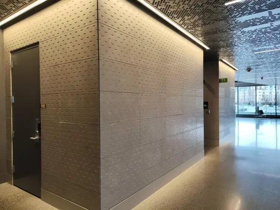 Lithos_Grigio_Olivo_limestone_Italy_Ermes_Interior_Cladding