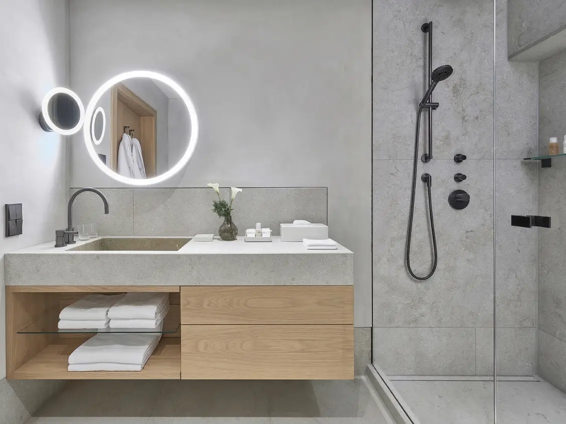 Lithos_Grigio_Olivo_limestone_Italy_Sandblasted_Brushed_Interior_Cladding_Wet_Areas
