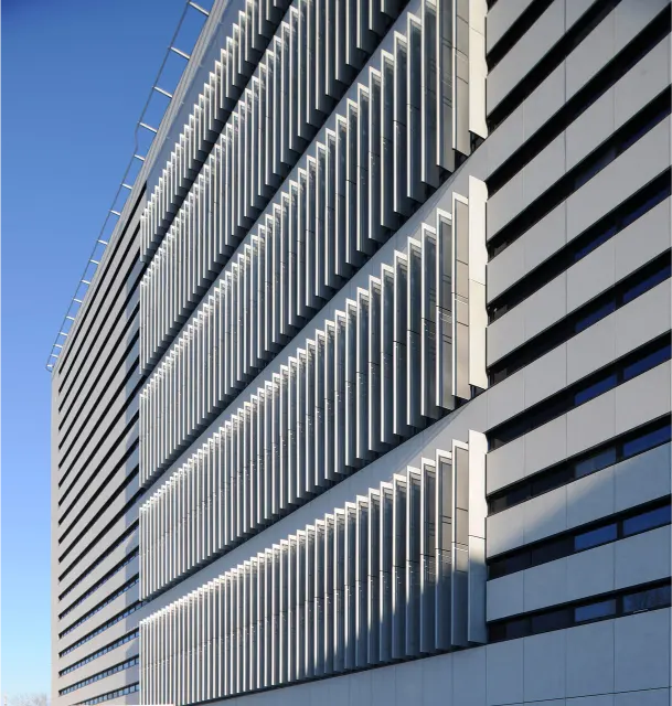 Lithos_Grigio_Olivo_limestone_Italy_Sandblasted_Exterior_Cladding