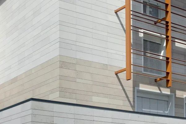 Lithos_Grolla_Rosato_limestone_Italy_Sandblasted_Exterior_Cladding